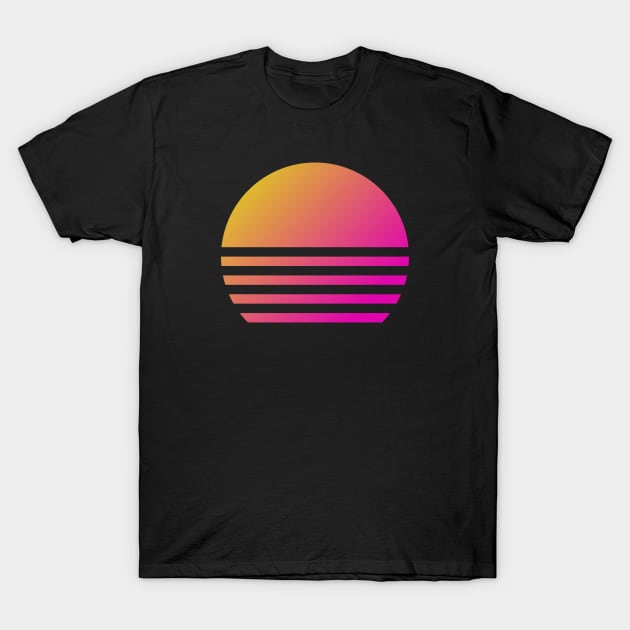 80s Sun T-Shirt by Rubikia